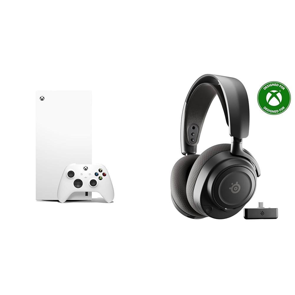 1TB Robot White Gaming Console + Black Wireless Gaming Headset U191696