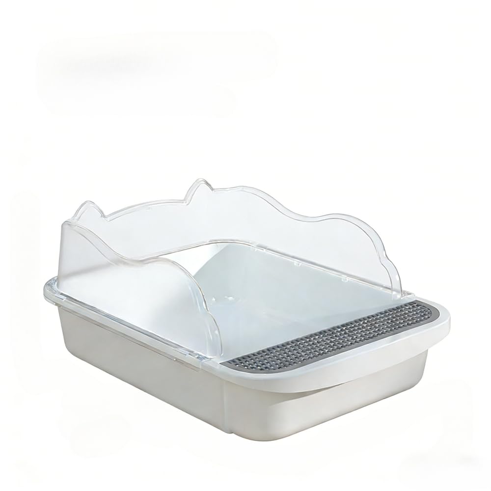 Open Top High Sided Cat Litter Box with Removable Tray and Scoop F526