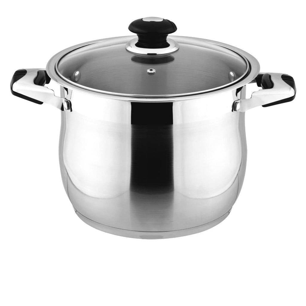 18/10 Stainless Steel 40 Quart Stockpot with Glass Lid W249925