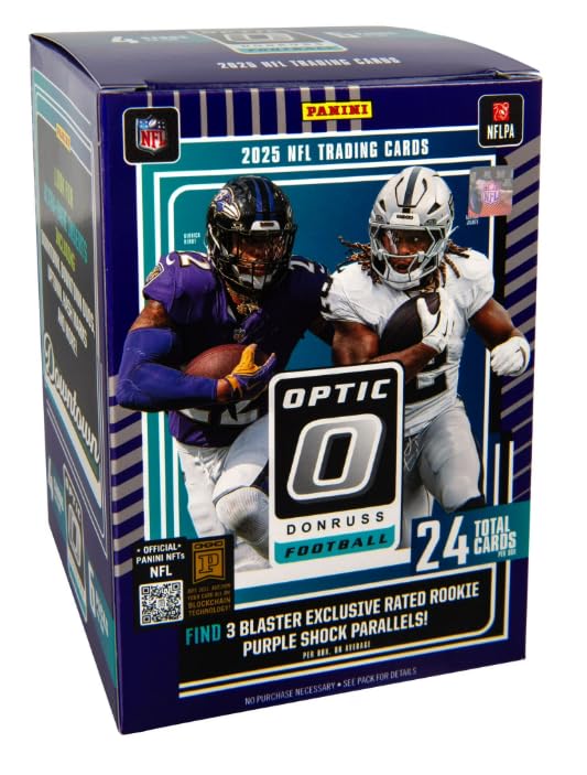 2025 Optic Football Blaster Box Purple Shock 24 Cards J301