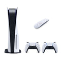 PS5 Disc Edition Gaming Console System Bundle with Extra Dualsense Controller and Media Remote P894187