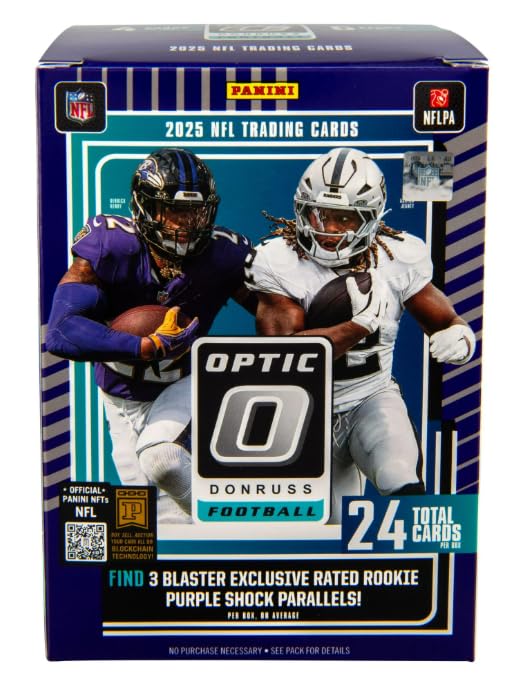 2025 Optic Football Blaster Box Purple Shock 24 Cards J301