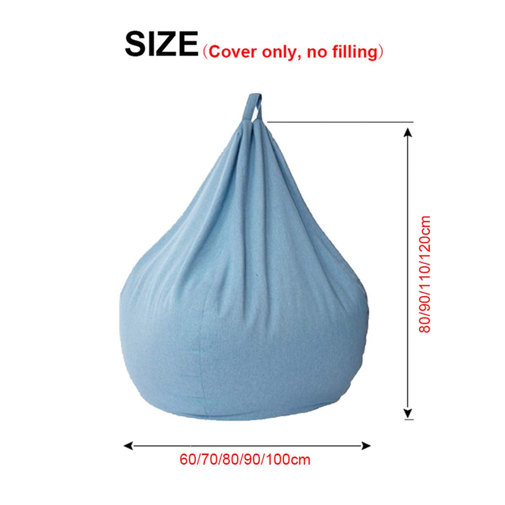 Linen Fabric Bean Bag Chair Cover 90x110cm H96096