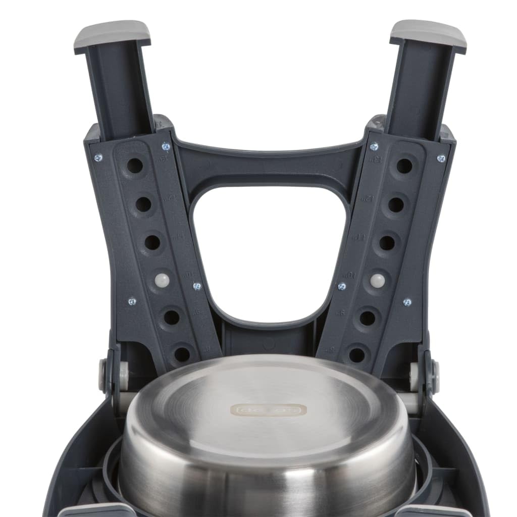 Adjustable Height Double Pet Feeder with Stainless Steel Bowls C5166
