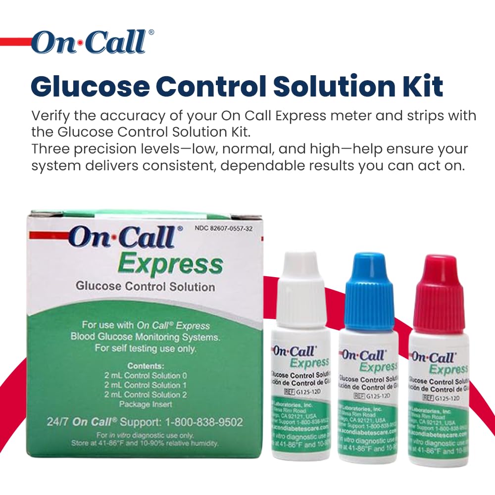Glucose Control Solution Kit Level 0, 1 & 2, 3-Pack 2mL Bottles R328040