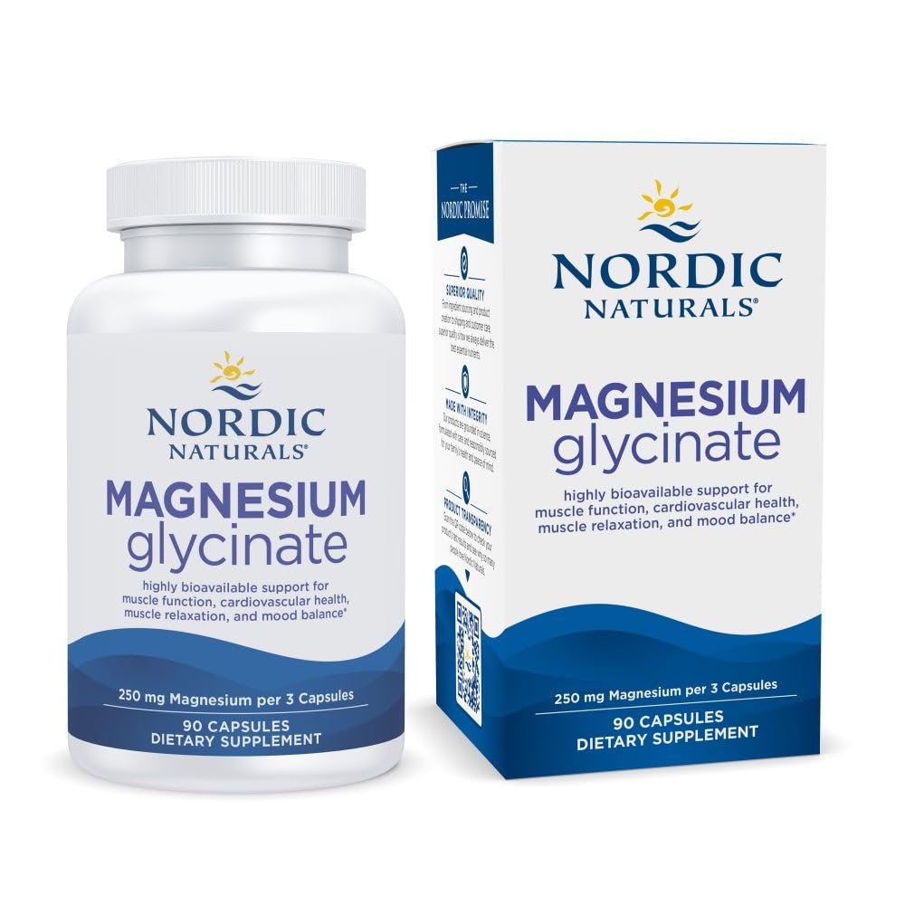 Magnesium Glycinate 250mg Vegetarian Capsules 90 Count W4937