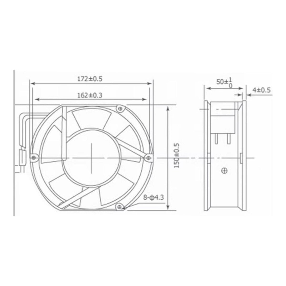 172mm DC 24V Case Fan X468173