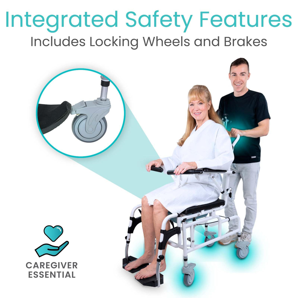Reclining Shower Chair with Wheels E3922