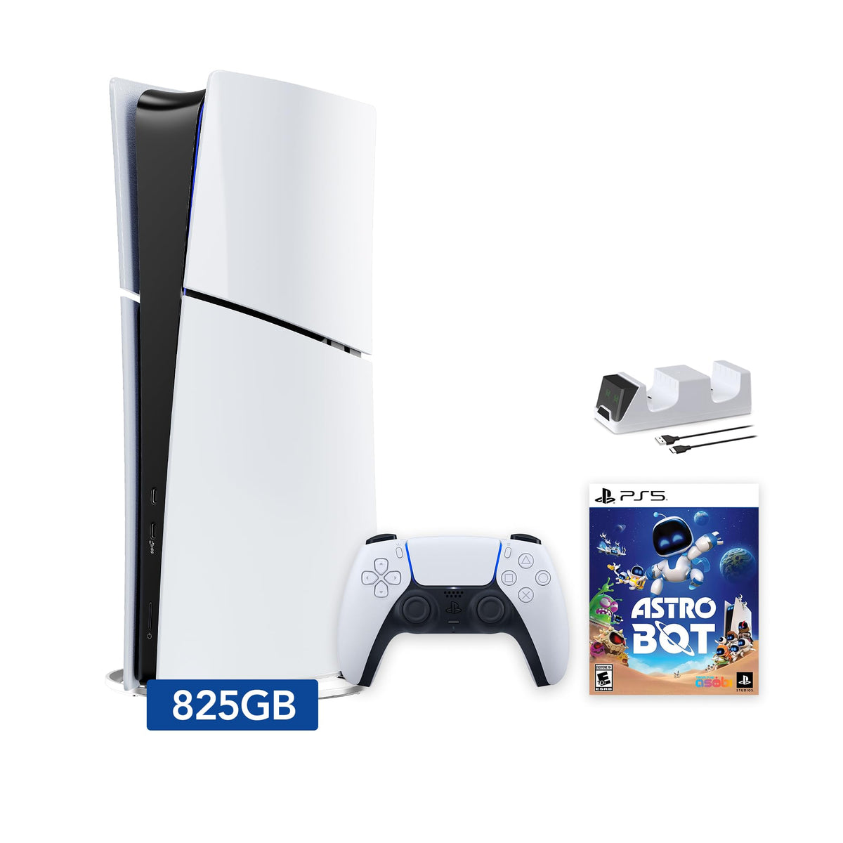 White Slim 825GB Gaming Console G6336