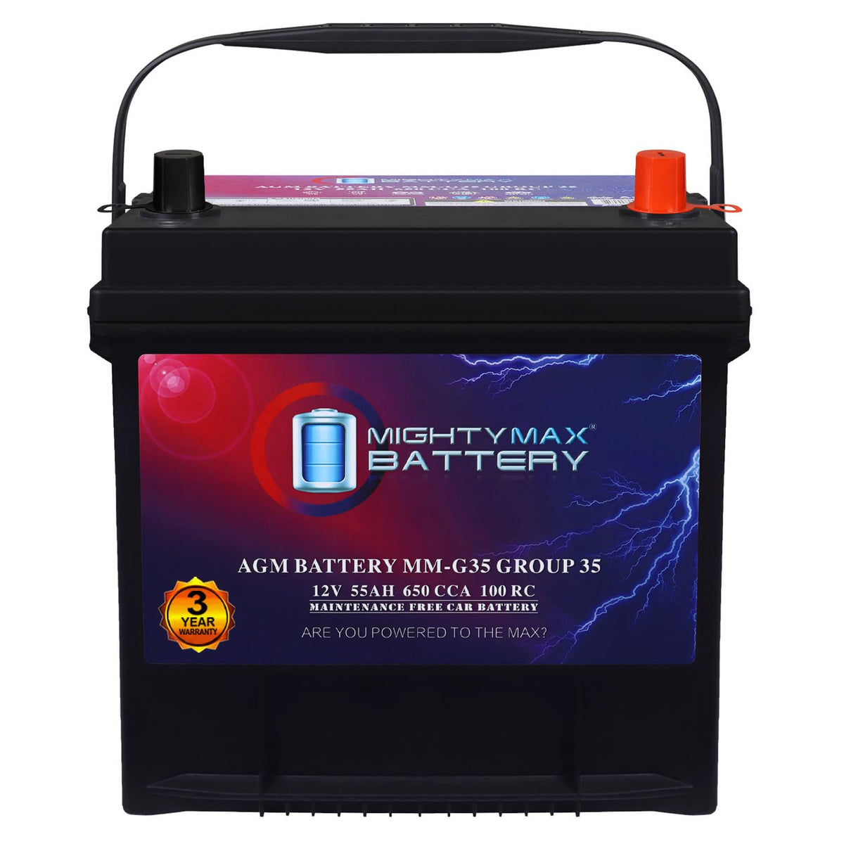 12V 55Ah AGM Replacement Battery D267547