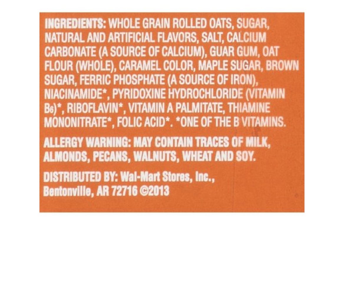 Brown Sugar Instant Oatmeal Value Pack I8543