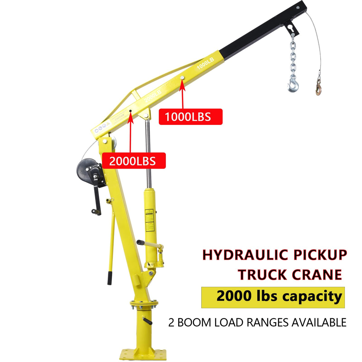 2000 lb Hydraulic Pickup Truck Crane with Hand Winch Y64435