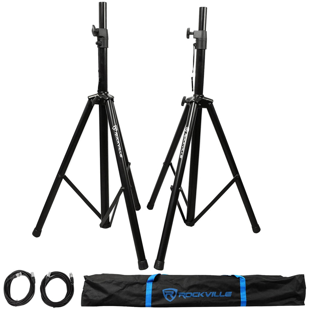 Adjustable Speaker Light Stands Pair with XLR Cables F6224