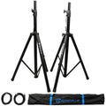 Adjustable Speaker Light Stands Pair with XLR Cables F6224