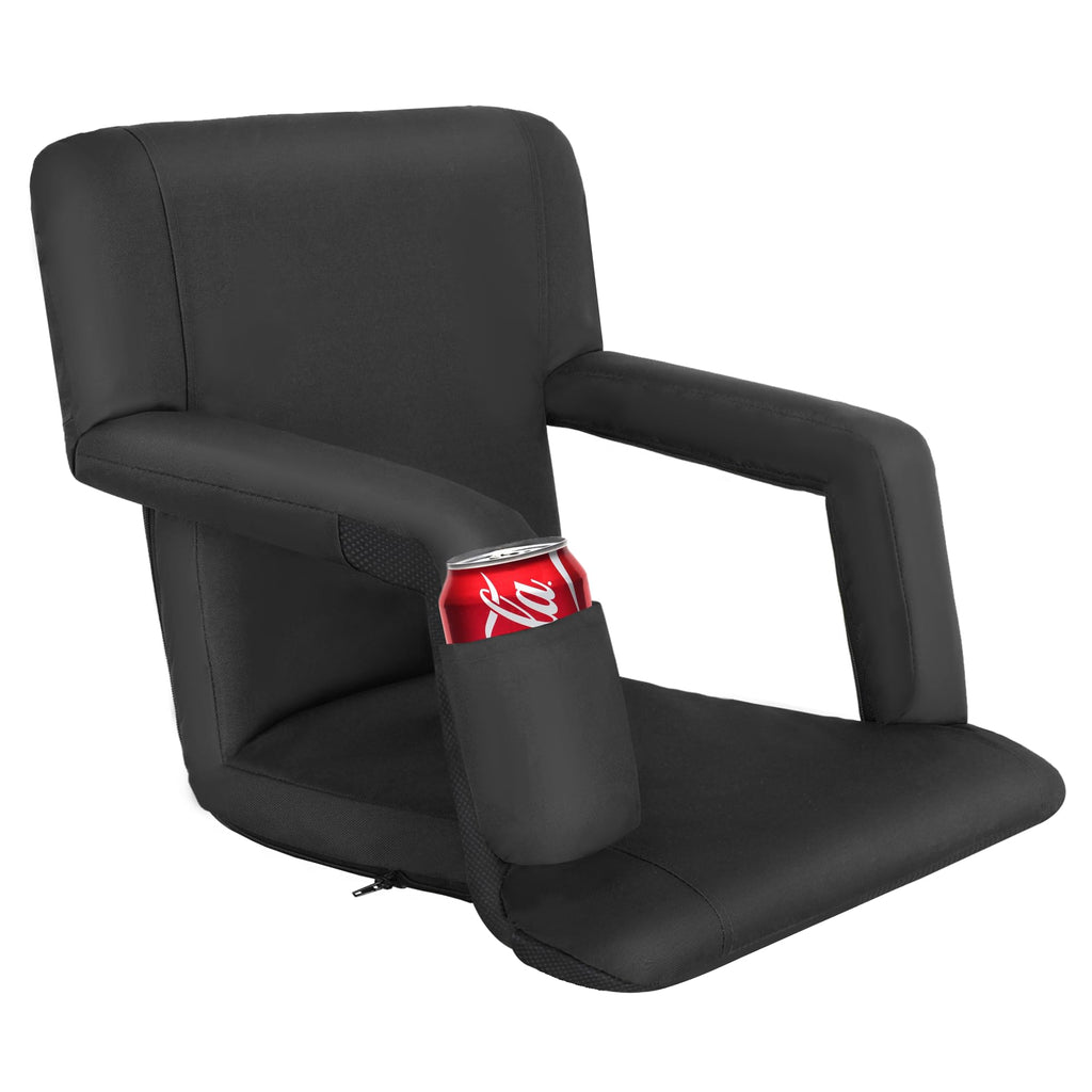 21" 25" Wide Padded Stadium Seat Chair with Back Support and Arms J474903