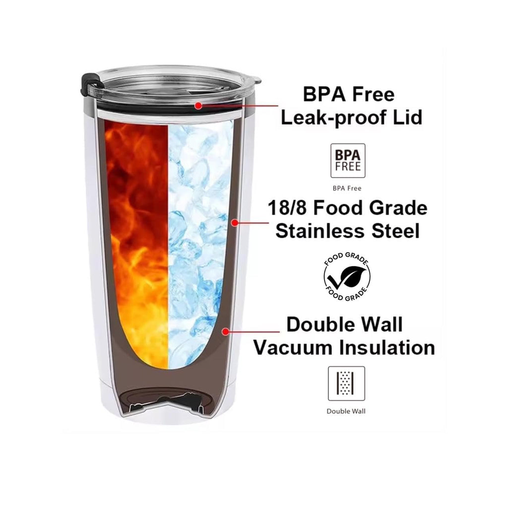 Stainless Steel 20 oz Vacuum Insulated Coffee Travel Mug with Magnetic Lid R724158