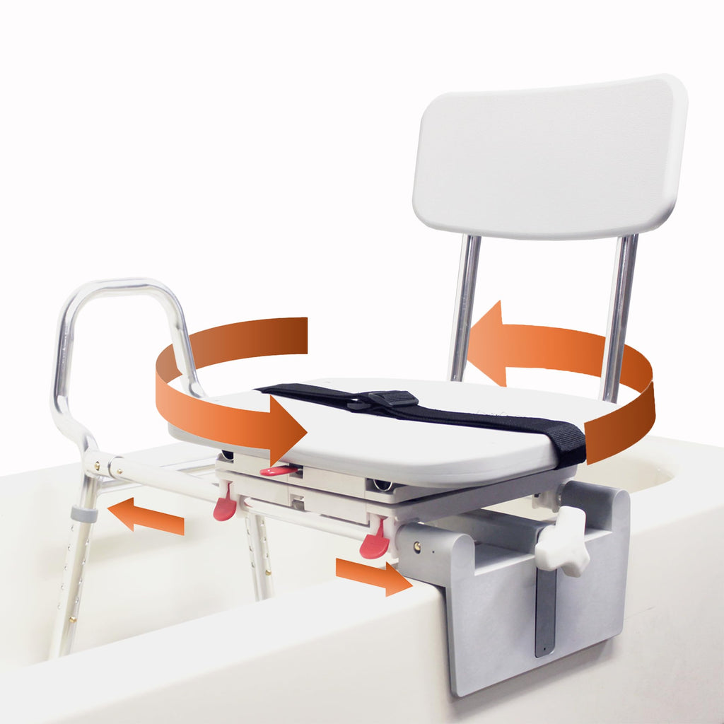 Sliding Tub Transfer Bench with Swivel Seat P91075