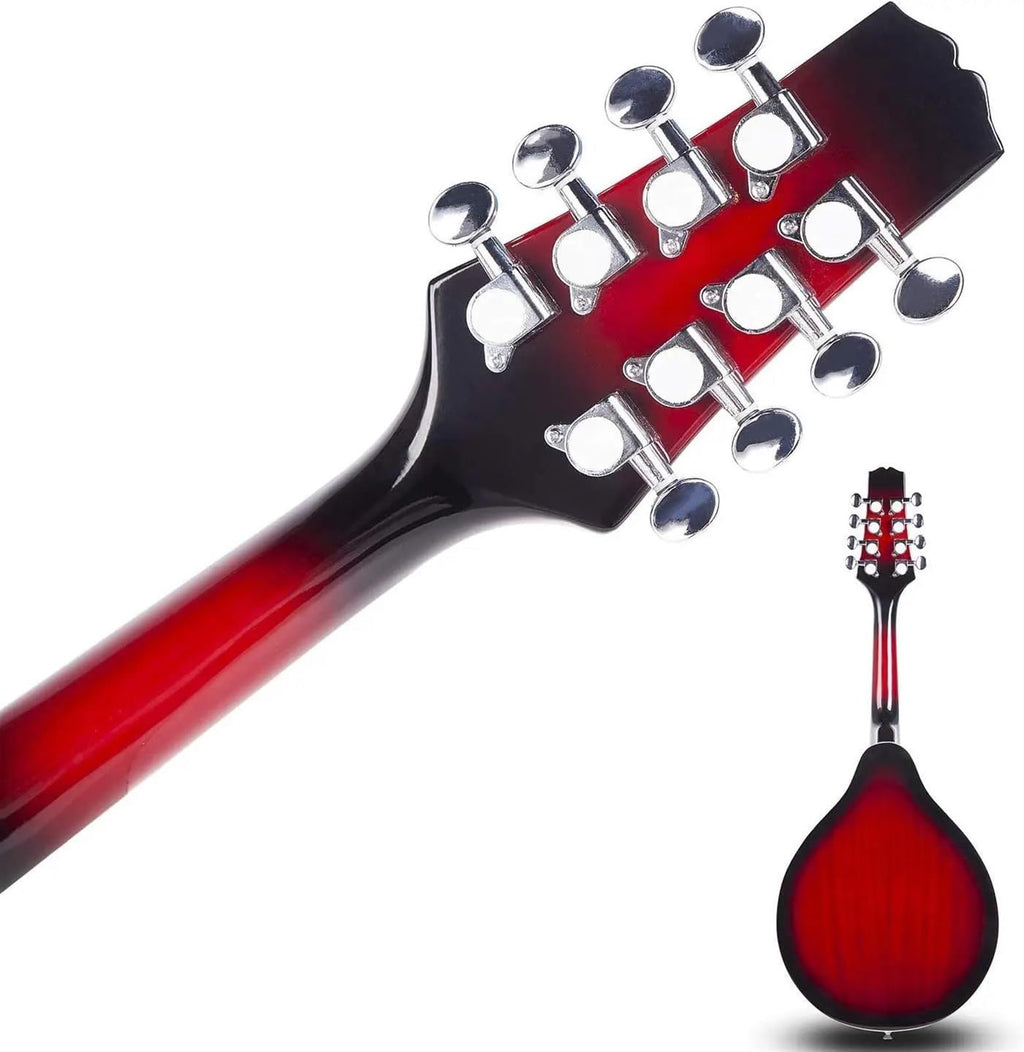 Red Sunburst Mahogany Wood Acoustic Electric Mandolin G2991