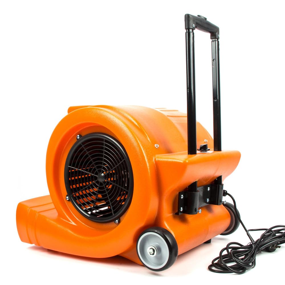 3-Speed 1.3HP 5000 CFM Air Mover Floor Dryer with Telescopic Handle M96512