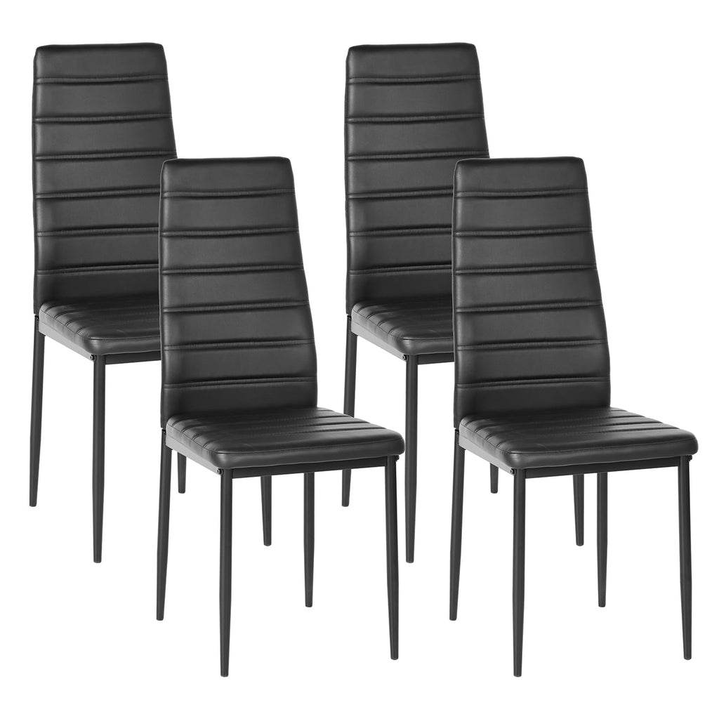 Black PU Dining Chairs Set of 4 I78974
