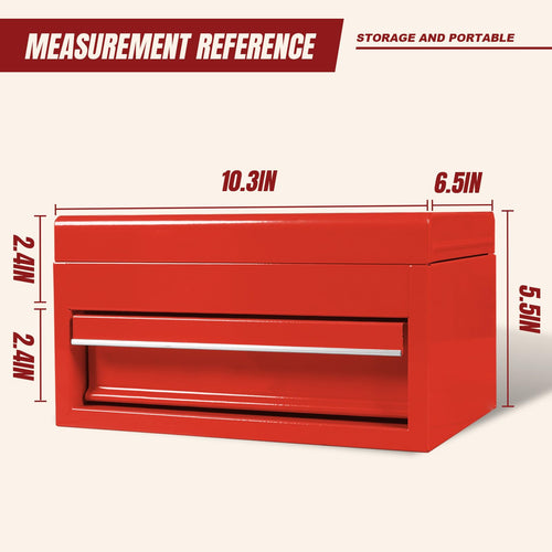 10" Mini Portable Steel Tool Box with Drawer G41378