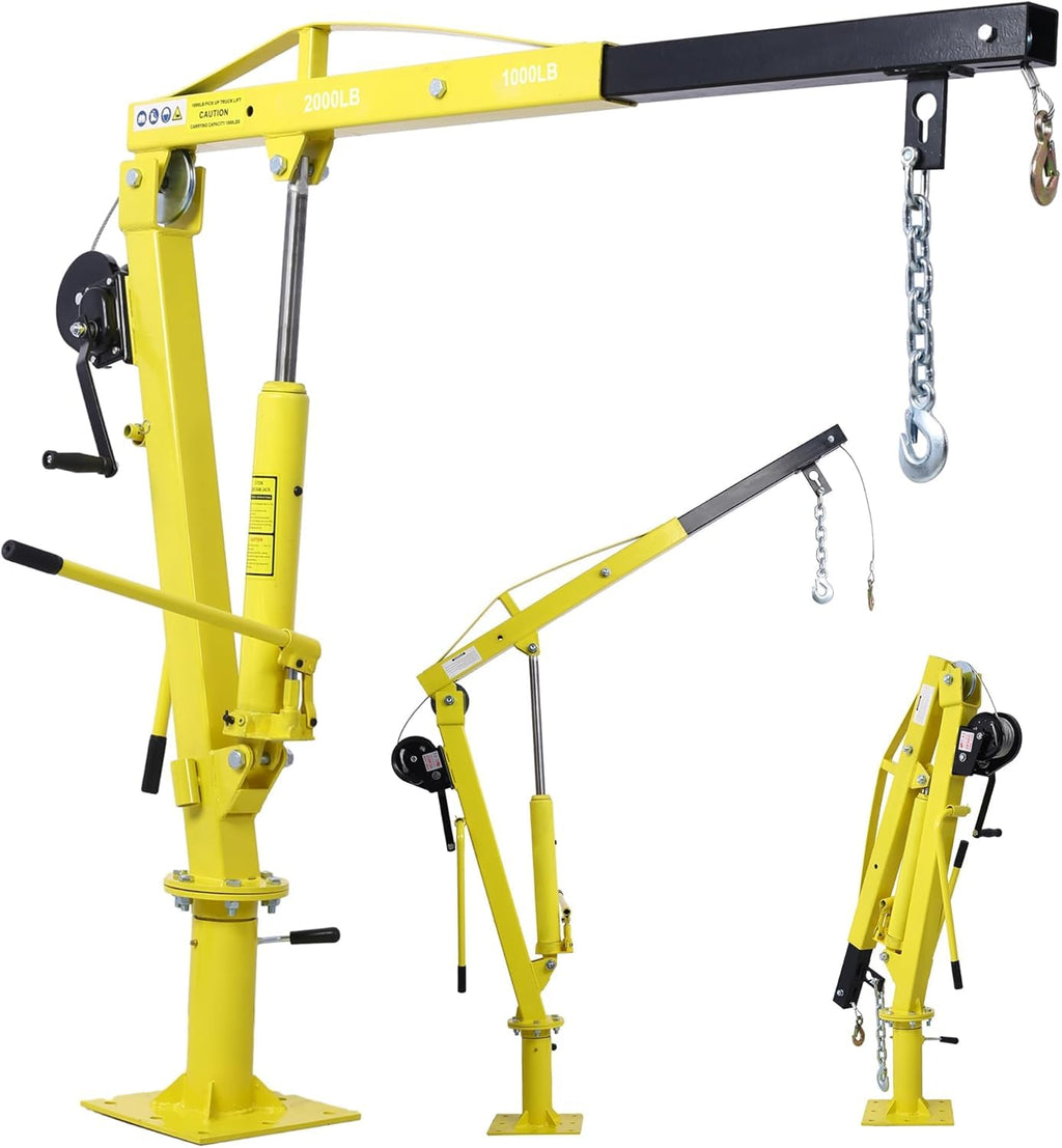 2000 lb Hydraulic Pickup Truck Crane with Hand Winch Y64435