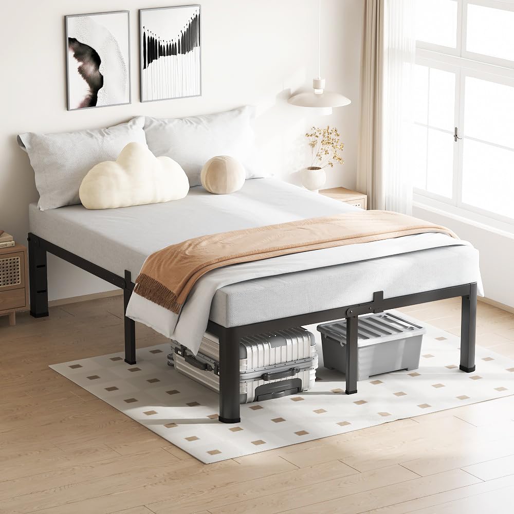 18 Inch Queen Bed Frame with Round Corners H41109