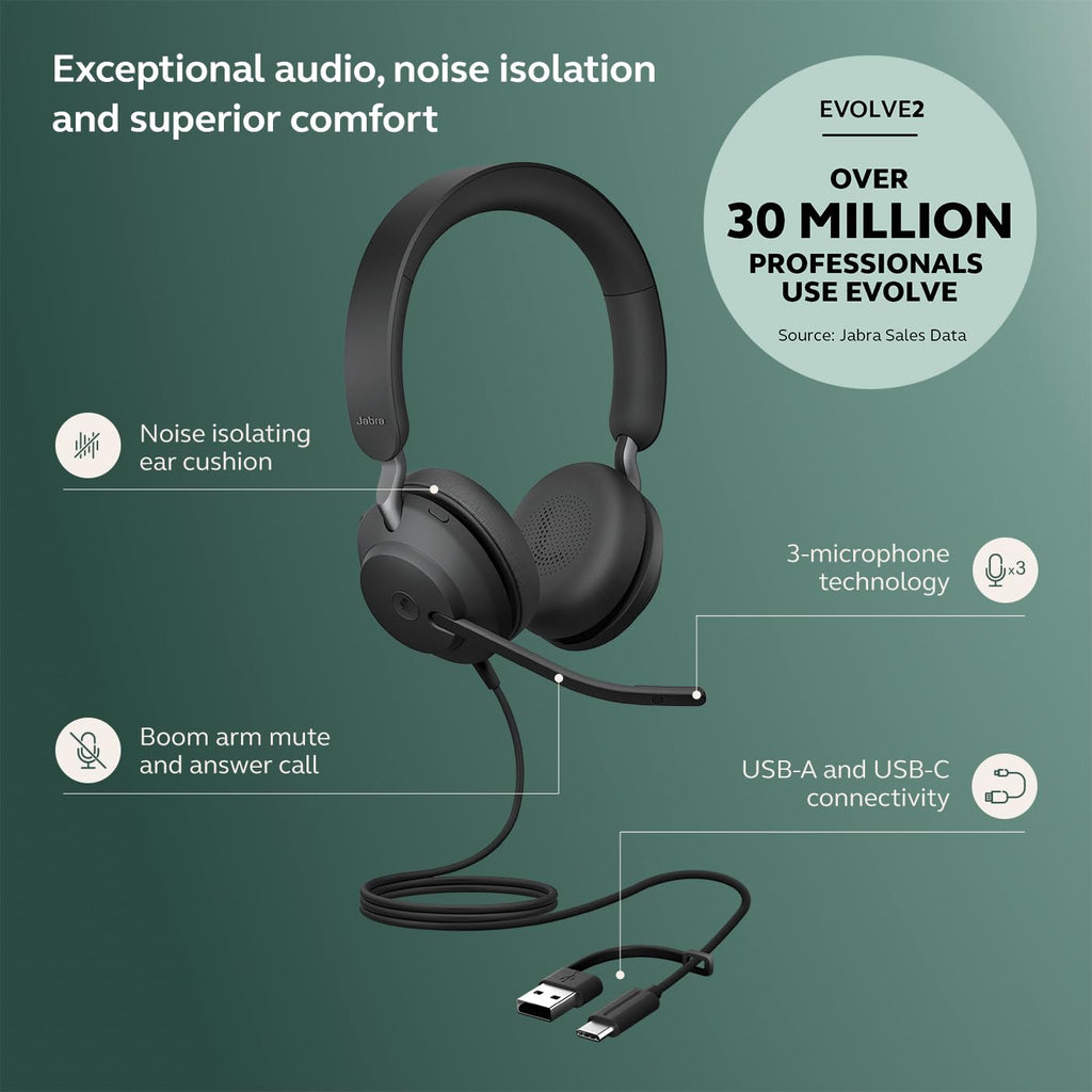 Wired Stereo Noise-Cancelling Headset G6185