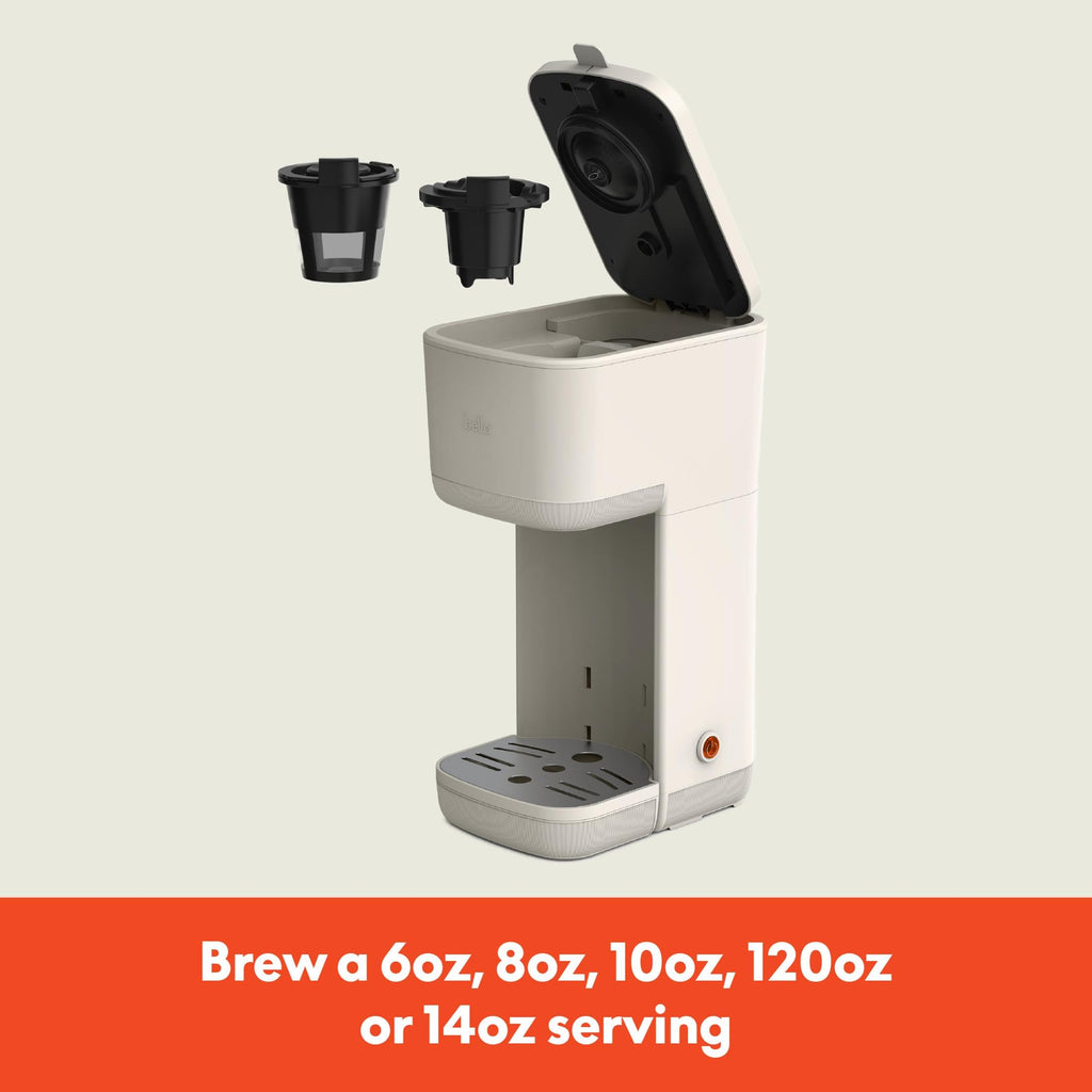 Single Serve Coffee Maker, K Cup & Coffee Ground Compatible C368350
