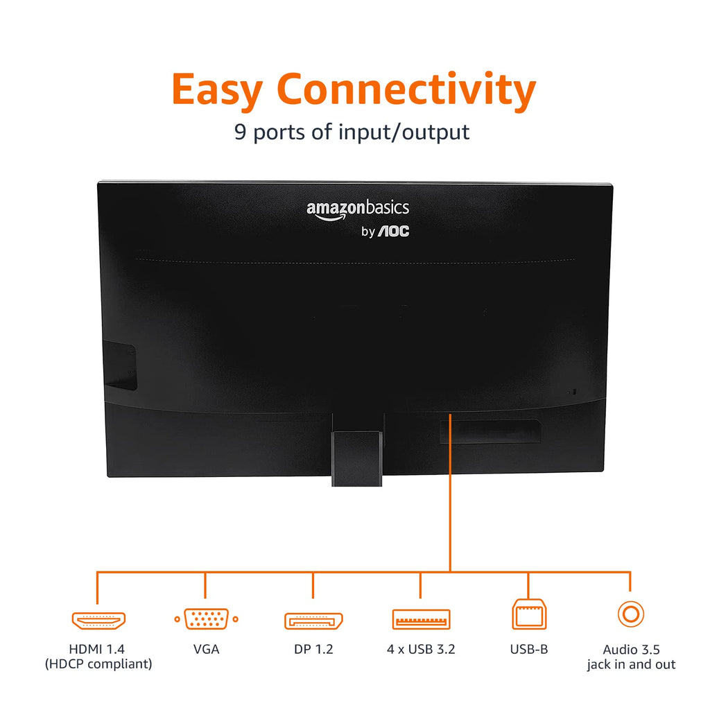 27 in IPS Monitor, Full HD 1080P, 75 Hz, Black W73918