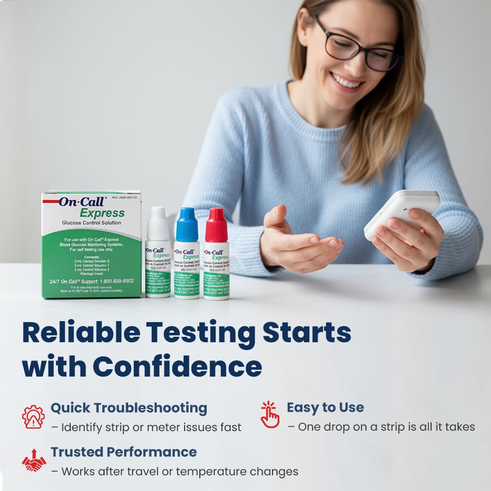 Glucose Control Solution Kit Level 0, 1 & 2, 3-Pack 2mL Bottles R328040