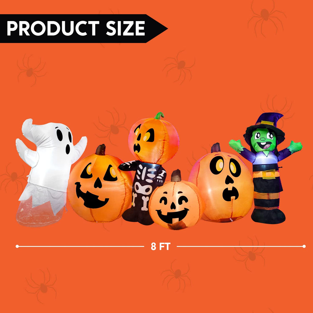 8 ft Inflatable Halloween Decoration with LEDs Y6937