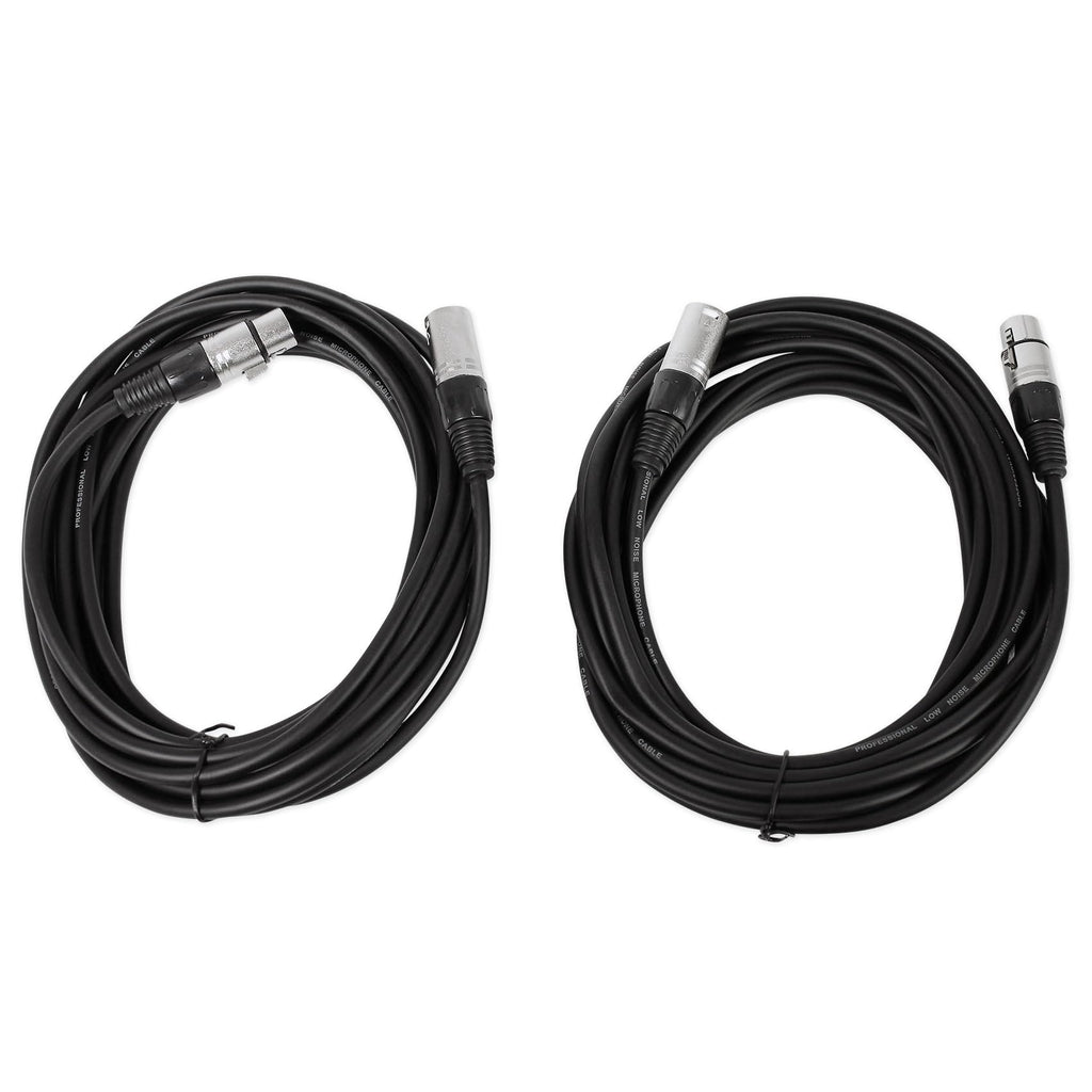 Adjustable Speaker Light Stands Pair with XLR Cables F6224