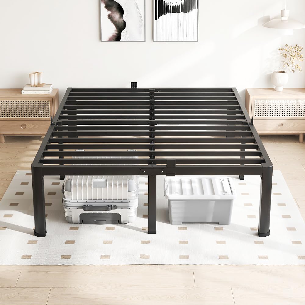 18 Inch Queen Bed Frame with Round Corners H41109