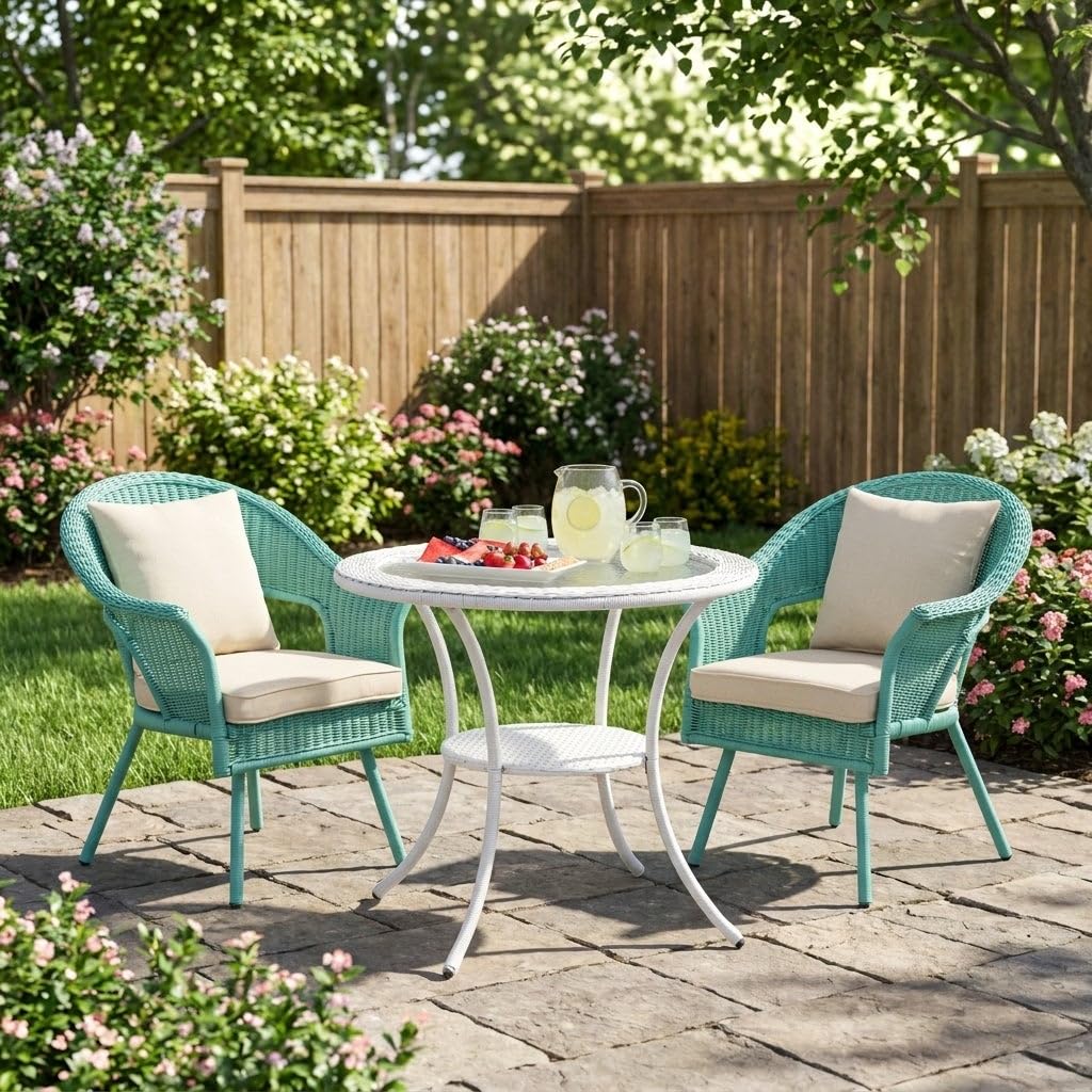 Hand-Woven Resin Wicker Stacking Chair X25660