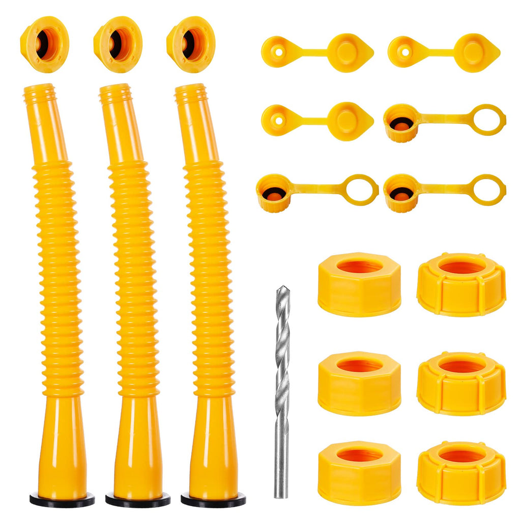 Gas Can Spout Replacement Kits 3 Pack Yellow S6425