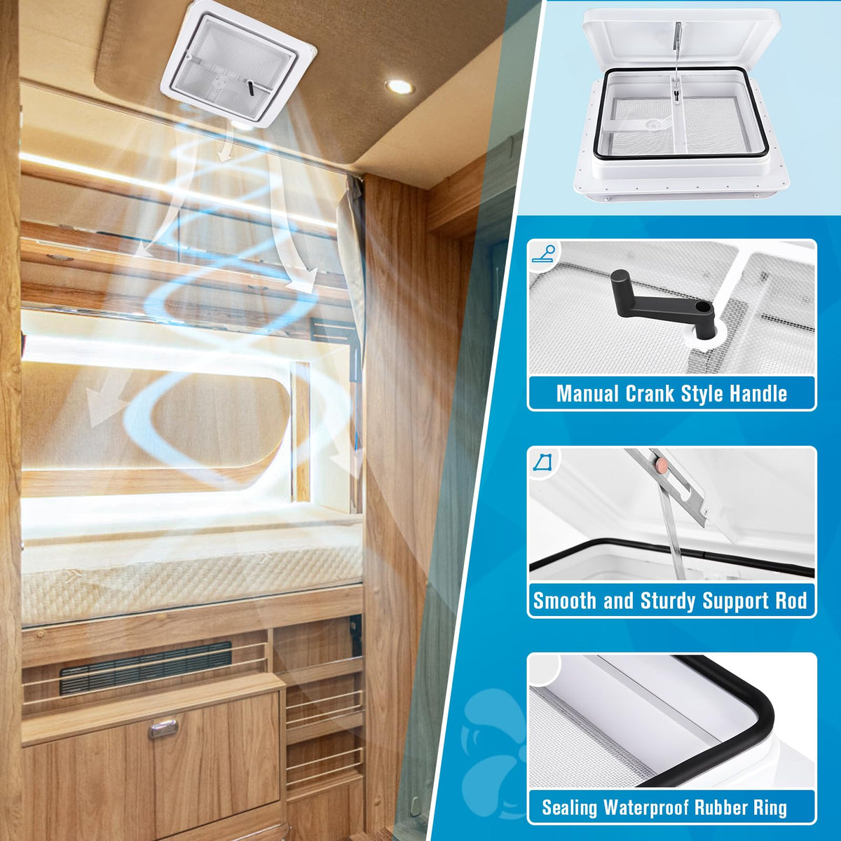 14x14 RV Roof Vent S43527