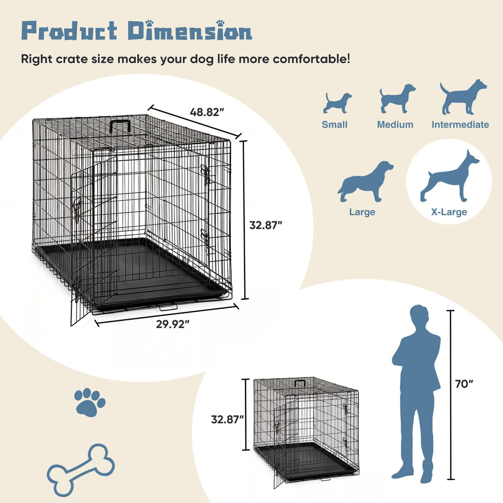 48 Inch Foldable Dog Crate H172