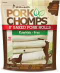 Pork Skin Dog Chews, 8in Rolls, 18ct P6617
