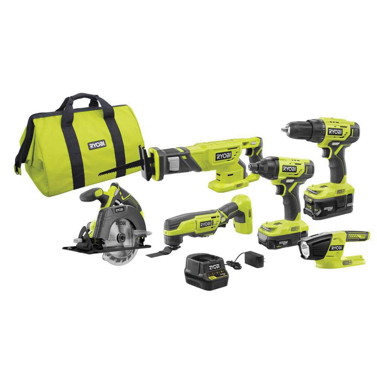 18V Lithium Ion 6 Tool Combo Kit Q9106