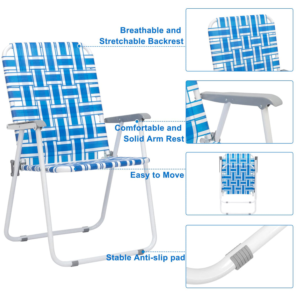 Folding Webbed Lawn Beach Chair T224