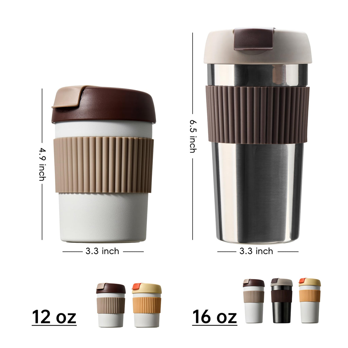 Stainless Steel Insulated Coffee Travel Mug 16oz F547