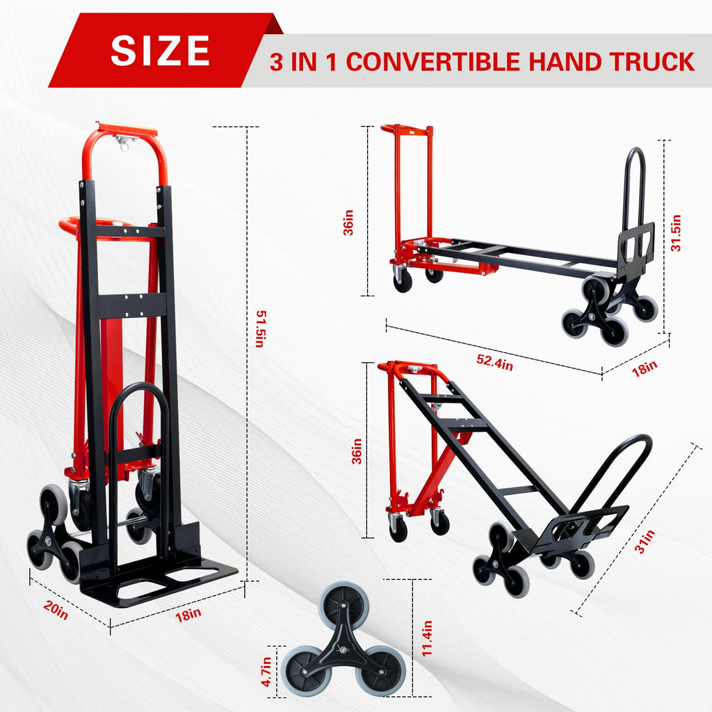 Stair Climbing Dolly Cart with Wheels J186749