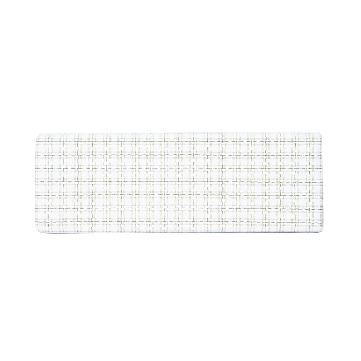 Natural Plaid Woven Fabric Bench H435189