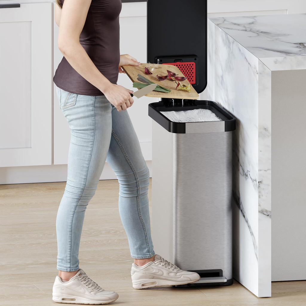 13.2 Gallon Kitchen Trash Can with Odor Filter L304