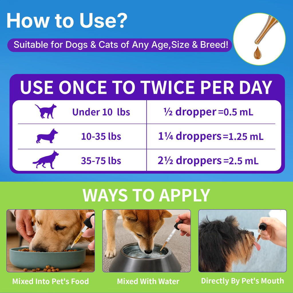 Oral Flea & Tick Support Drops for Dogs & Cats 60ml F2756