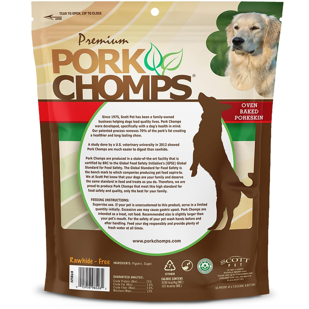 Pork Skin Dog Chews, 8in Rolls, 18ct P6617