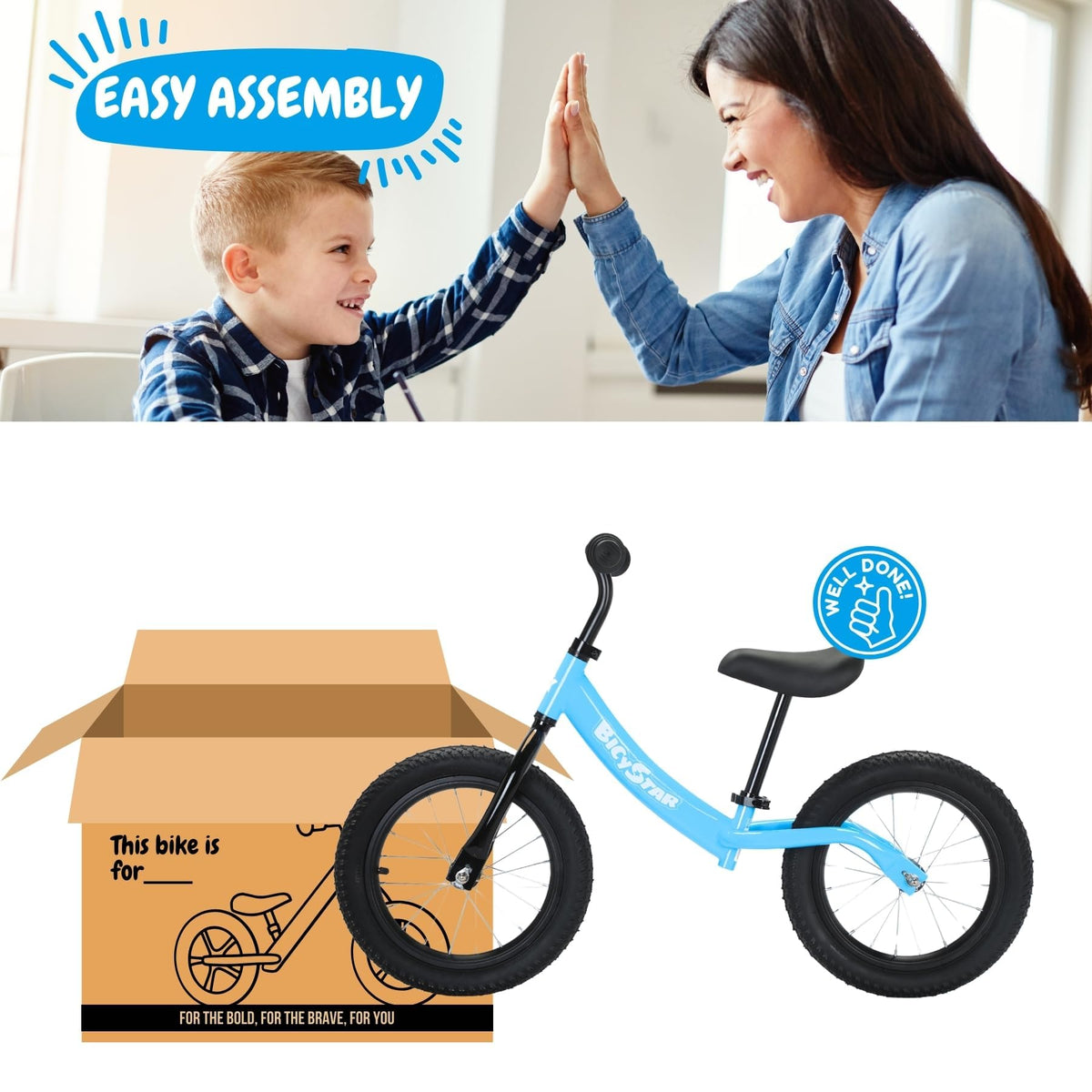 14 Inch Balance Bike with Rubber Air Tires G36662