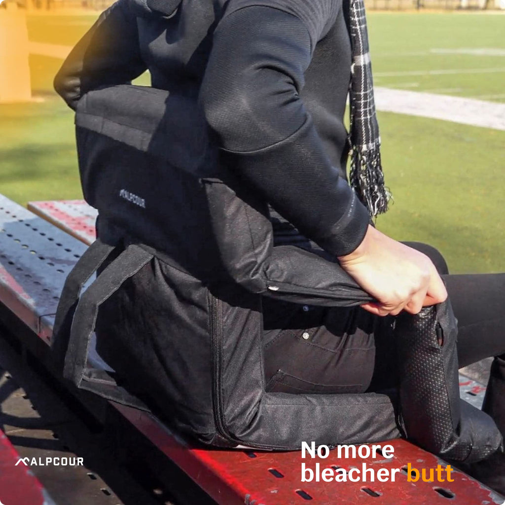 Heating Massage Reclining Stadium Seat with Arm Support B1892