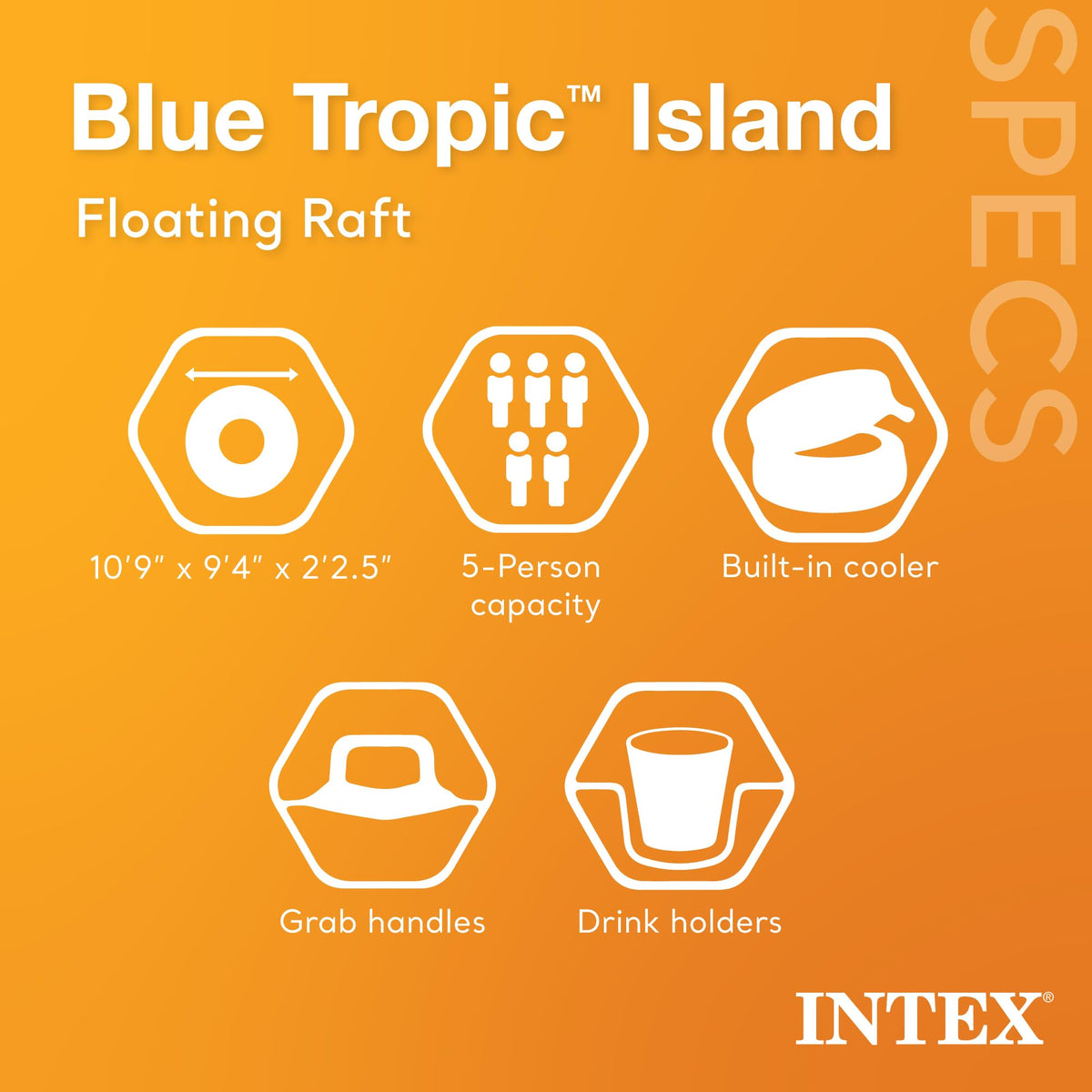 Blue 5-Person Floating with Electric Air Pump P3537